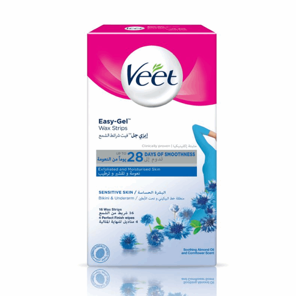 شرائح شمعية فيت شرائح شمعية بشرة حساسة بكينى وابطين 16 شريحة