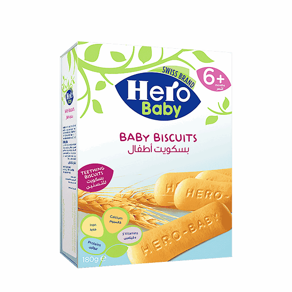 بسكويت هيرو بيبي بسكويت 30قطعه من الشهر السادس