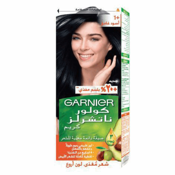 صبغة غارنييه (+1) اسود غامق كولور ناتشرلز كريم 40مل