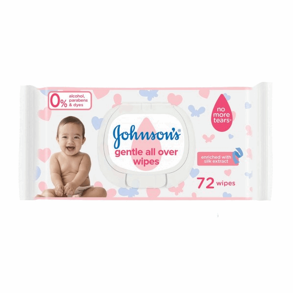 مناديل مبللة جونسون بخلاصة الحرير 72منديل