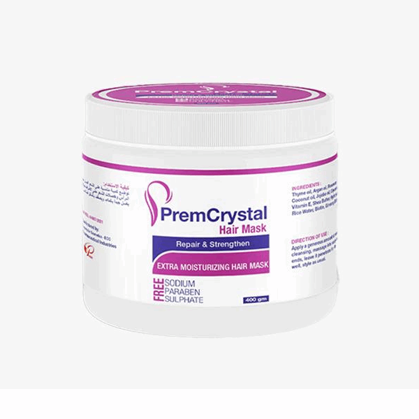 ماسك كريم بريمير كريستال ماسك تغذية الشعر التالف والمجعد400مل