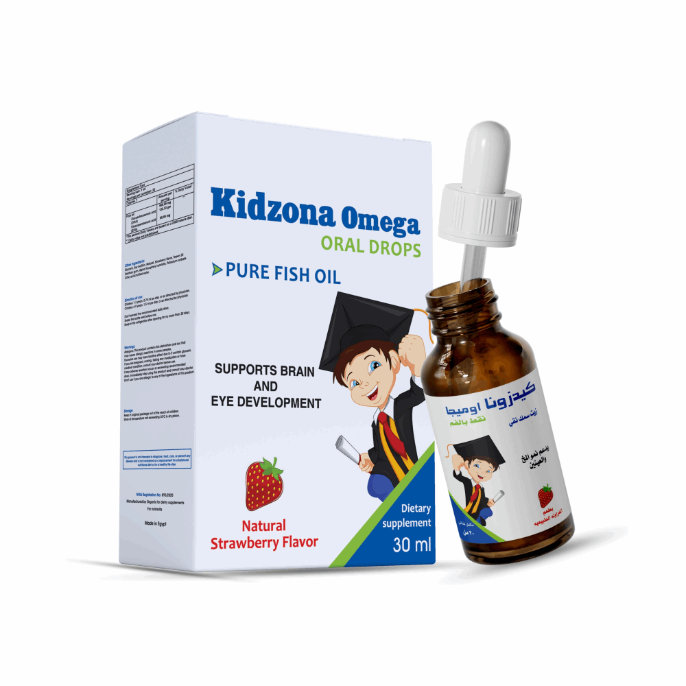 نقط بالفم كيدزونا اوميجا بطعم الفراولة 30 مل