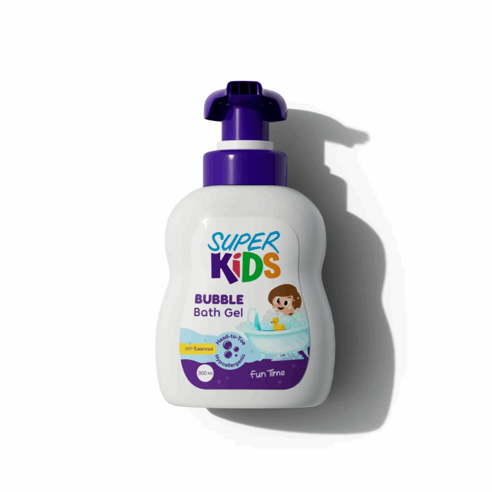 شاور جيل سوبر كيدز اطفال للاستحمام فقاعات 300مل بيلبل