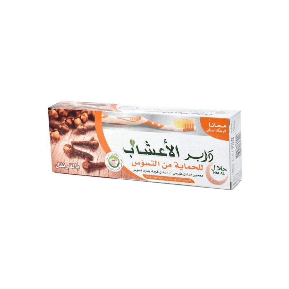 معجون اسنان دابر هيربال بالقرنفل 140 جم + فرشاة مجانا