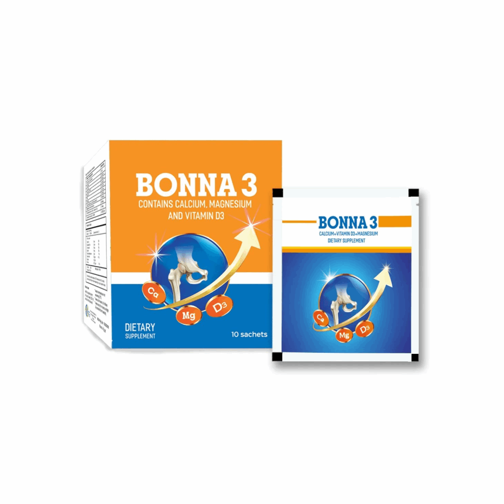 اكياس بونا 3 كالسيوم وماغنسيوم وفيتامين د 3   10 كيس