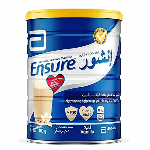 لبن انشور فانيليا  400 جرام لبن بودرة