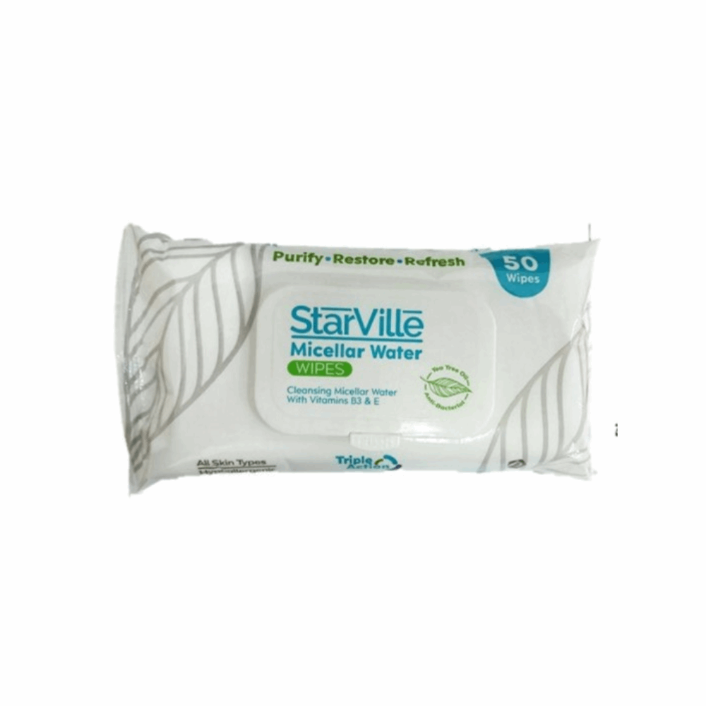 مناديل ماء ميسلار ستارفيل مناديل ماء ميسيلار 50  منديل