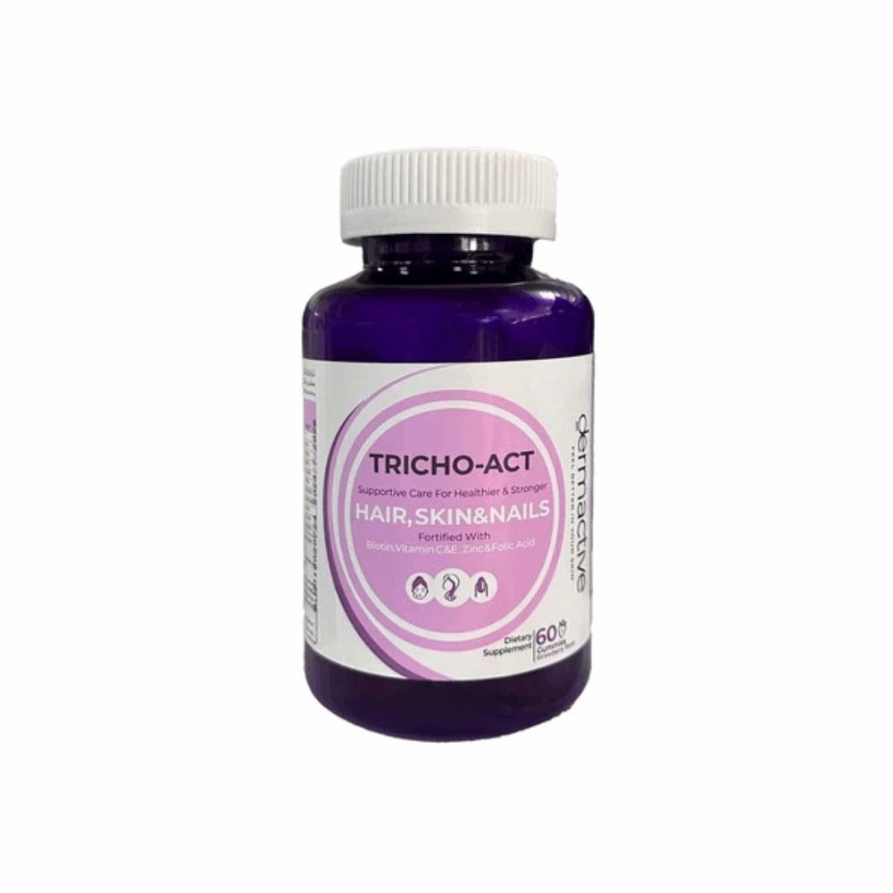 قطع حلوى ديرما اكتيف ترايكو أكت للشعر والبشرة والأظافر 60 قطعة