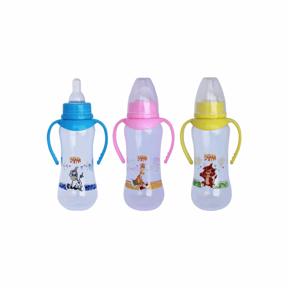 ببرونة سفارى بلاستيك بيد رسومات 250 مل S412